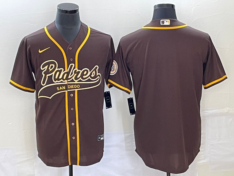 Men's San Diego Padres Brown Blank Jersey Joint Edition